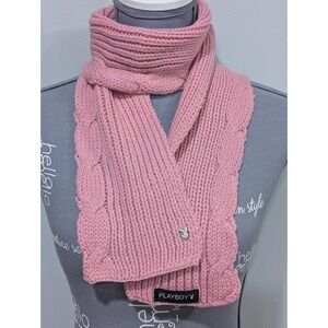 Chain Weave Pink PLAYBOY Brand Knitted Scarf